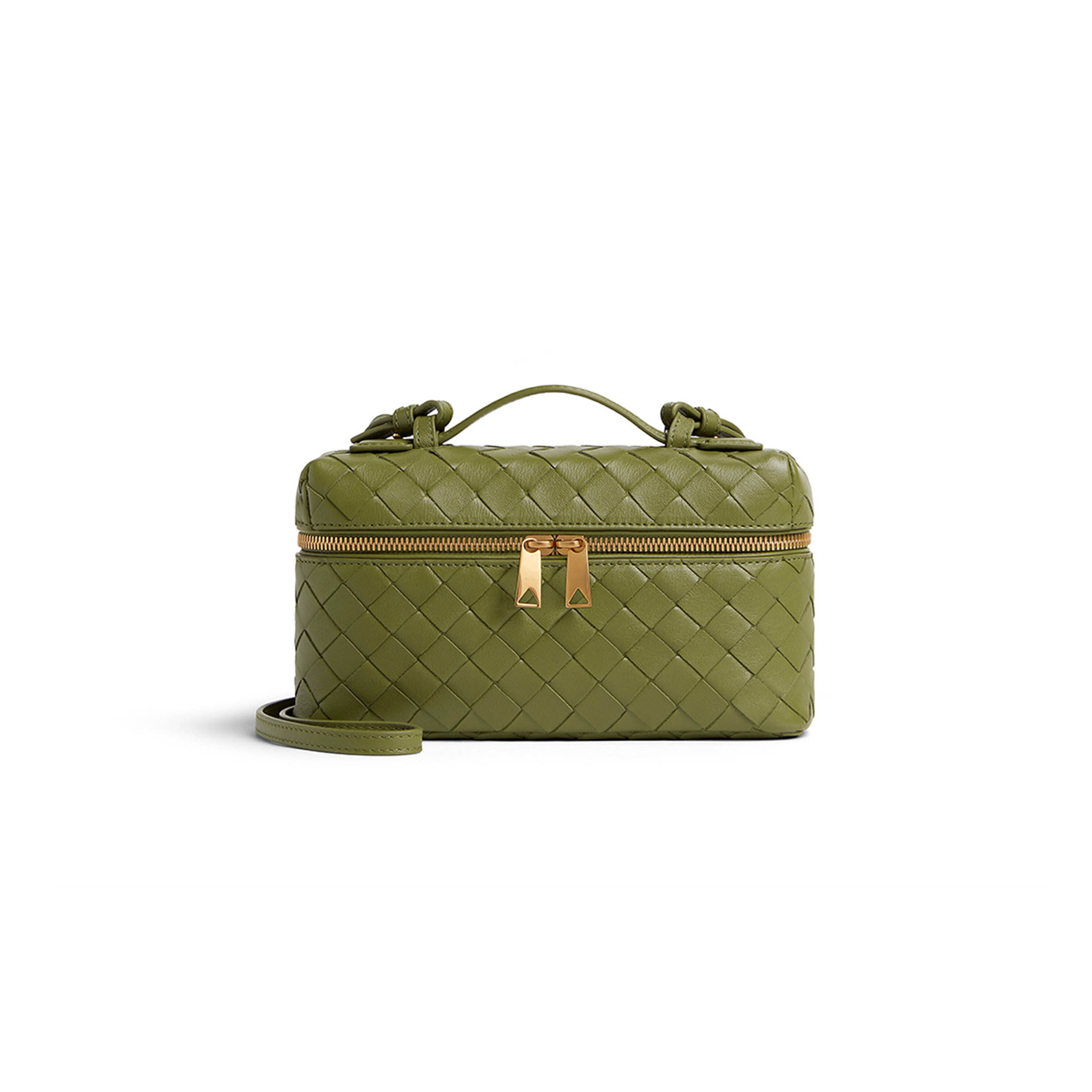 BOTTEGA VENETA BANG BANG INTRECCIATO LEATHER VANITY CASE 789109V3IV12488 (22*12.5*5cm)